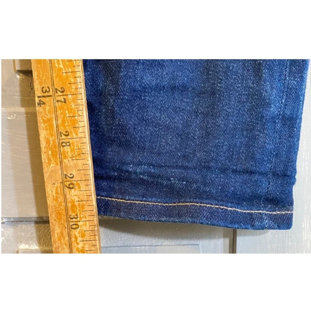 Uniqlo Jeans 31x30 Selvedge Slim Straight Vintage Wash Stretch Blue Denim Japan